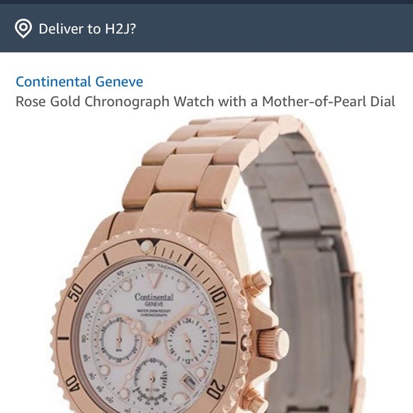 Rose gold chronograph watch - Picture 3 of 8